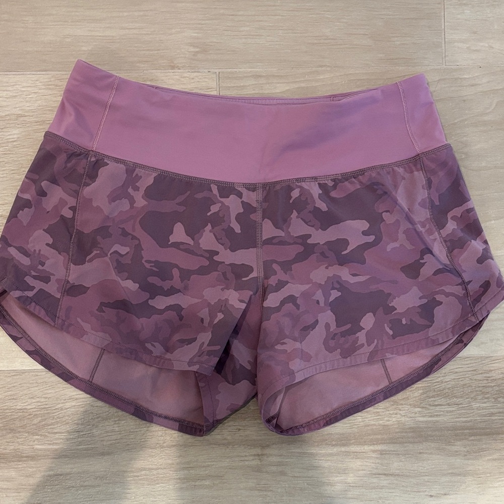 Lululemon Women's Camouflage Shorts in Purple